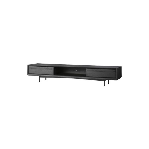 テレビ台 テレビボード 約幅180cm ブラック スチール 木製 脚付き 組立品 リビング ダイニング インテリア家具【代引不可】[21]