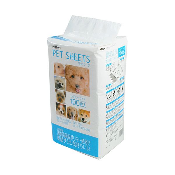 (まとめ）ペットプロジャパン PetPro ペットシーツ レギュラー 1パック（100枚）【×10セット】[21]