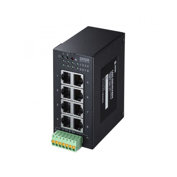 サンワサプライ 産業用ギガスイッチングハブ(高耐久/8ポート) LAN-GIGAFA804[21]｜本家屋