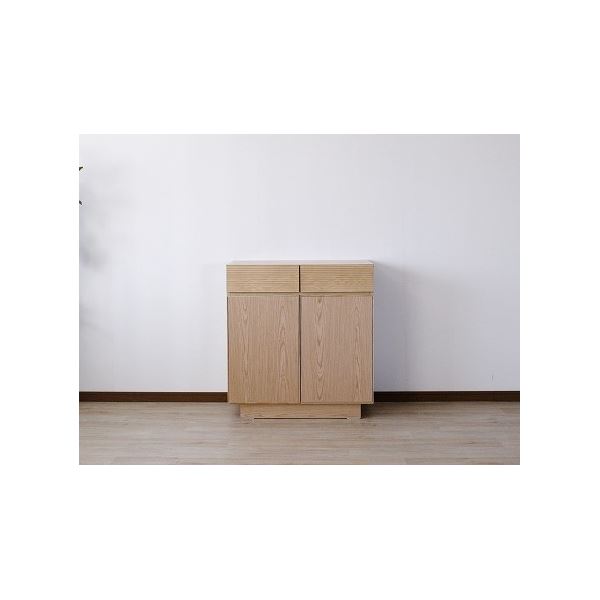 サイドボード（ナチュラル） 幅約80cm [完成品］【代引不可】[21]