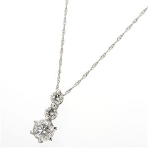 K18ホワイトゴールド0.7ct ダイヤモンドキャッスルペンダント[21]