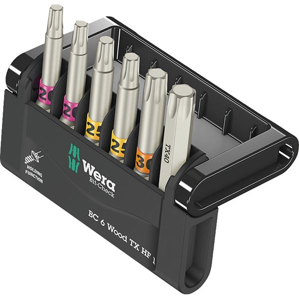 WERA ヴェラ 6本組 差込6.35mm 保持機能付 トルクスビットセット 056470 工具 ツール DIY 作業工具 道具[21]