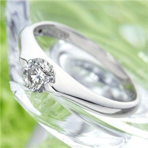PT900 プラチナ 0.3ctダイヤリング 指輪 パサバリング 13号[21]