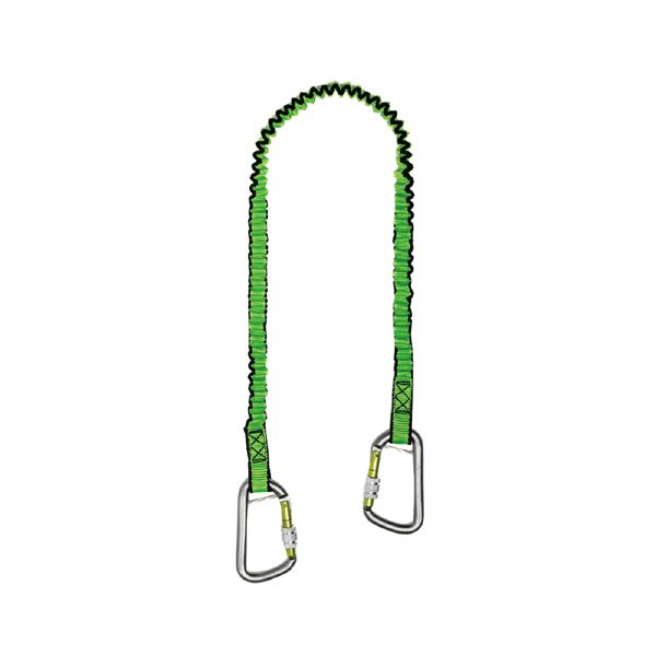 NLG エヌエルジー 伸縮式ランヤード 全長70-120cm 最大荷重3kg ダブルアクションカラビナ2個付 工具落下防止[21]｜本家屋