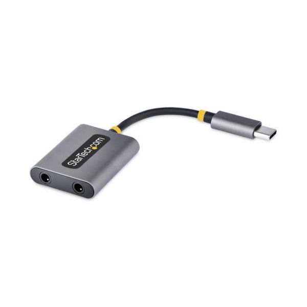 StarTech.com USBオーディオ変換アダプター ブラック＆ スペースグレー USBC-AUDIO-SPLITTER1個[21]