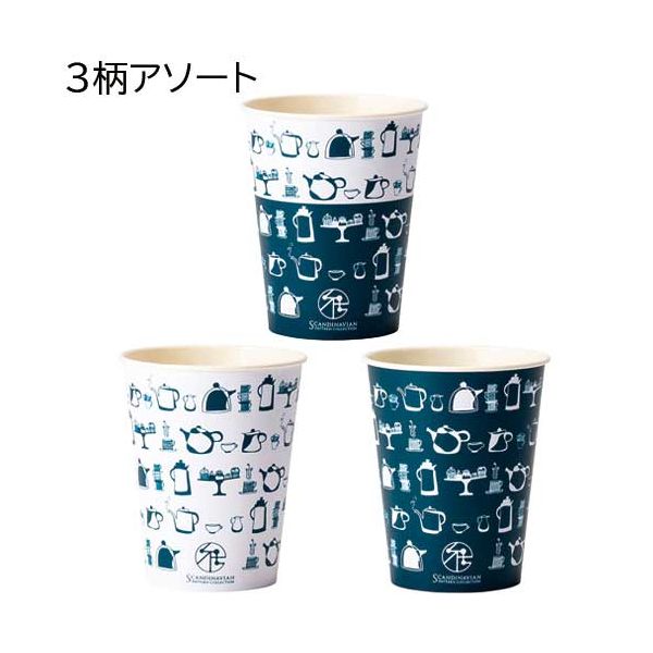 FMX ティータイムカップ 275mL 100個&times;25P (柄アソート)[21]｜本家屋