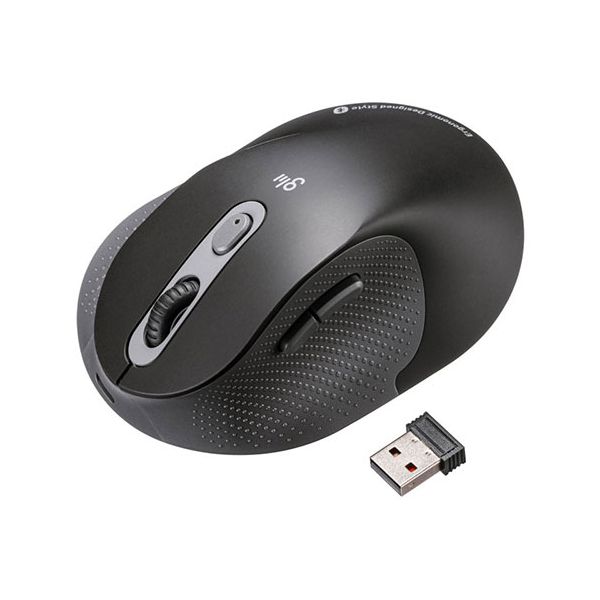 サンワサプライ 静音ワイヤレスエルゴノミクスコンボマウス 2.4GHzワイヤレス+Bluetooth・高さ58mm ブラック MA-EWBBS528LBK[21] 5,588円