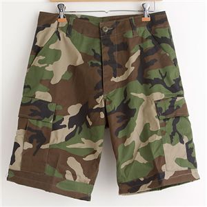 アメリカ軍 BDU カーゴ ショートパンツ Lサイズ ウッドランド レプリカ 米軍 US軍 ミリタリーパンツ 軍モノ 迷彩服 ショーツ[21]