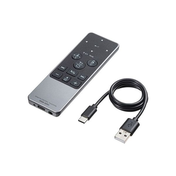 サンワサプライ Bluetoothタッチパッドリモコン プレゼンや動画視聴時に便利なカーソル・メディアキー ブラック MA-PBS325BK[21]