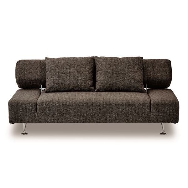 楽天市場】ソファベッド クッション2個付き ブラウンBR 【代引