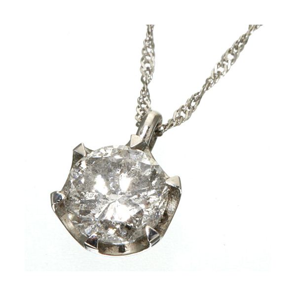 Hカラー I1ダイヤモンド一粒ネックレス0.7ct（鑑別書付き）[21]｜本家屋