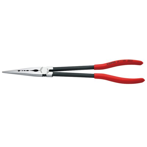 KNIPEX クニペックス ロングリーチニードルノーズプライヤー プラスチックコーティング サイズ85×19×280mm パック入 2871-280SB[21]