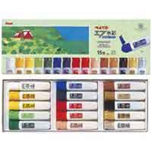 （まとめ）ぺんてる エフ水彩 ポリチューブ WFC1-15 15色セット【×3セット】[21]