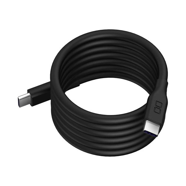（まとめ） CIO スパイラルシリコンケーブル CtoC 240W 1m ブラック CIO-SLSC30000-CC1-BK 1本 【×2セット】[21]