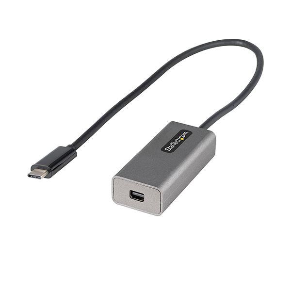 StarTech.com USB C-Mini DisplayPort 変換アダプタ 30cm一体型 4K／60Hz グレーCDP2MDPEC 1個[21]