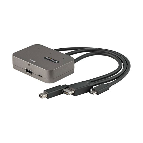 StarTech.com 3in1 HDMIマルチ変換アダプタ 3入力-1出力／4K60Hz ブラック CDPHDMDP2HD1個[21]