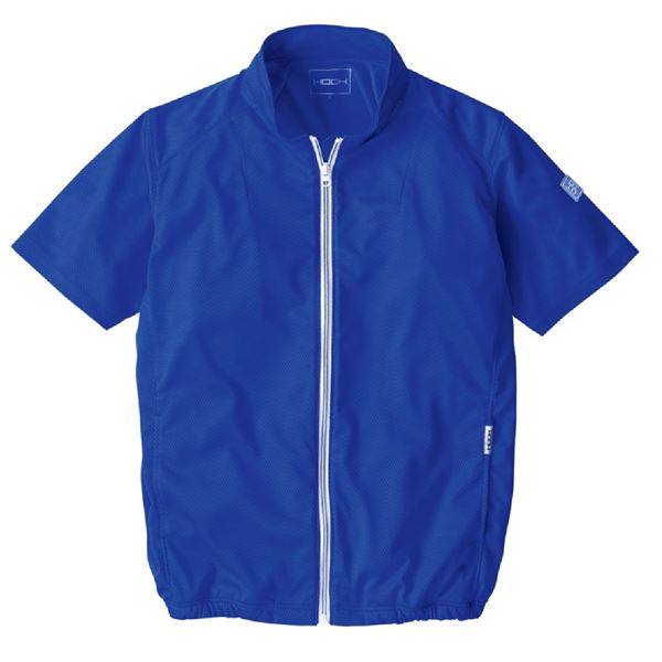 村上被服 HOOH 半袖ニットブルゾン V771 ロイヤルブルー サイズ：8L 服単品 〔バッテリー・ファン・ケーブル別売〕[21]