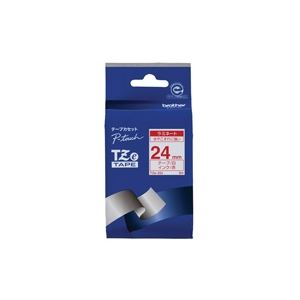 (業務用3セット) brother ブラザー工業 文字テープ/ラベルプリンター用テープ 【幅：24mm】 TZe-252 白に赤文字[21]