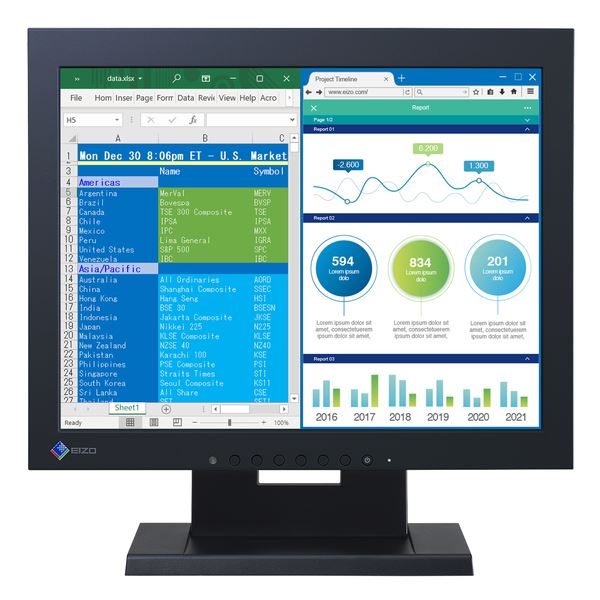 EIZO 液晶ディスプレイ 15型/1024×768/DVI、D-Sub/ブラック/スピーカー:あり S1504-TBK[21]