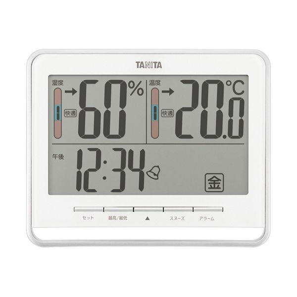 タニタ デジタル温湿度計 ホワイト TT-538WH 1個[21]