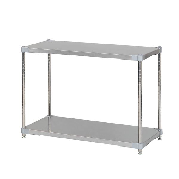 ステンレス シェルフ 46×90cm 2段 H70cm 日本製 耐錆 耐薬性 耐久性 冷蔵 冷凍 高温多湿対応 収納棚 オープンラック 組立式[21]