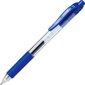 （まとめ） TANOSEE ノック式ゲルインクボールペン 0.7mm 青 1本 【×80セット】[21]