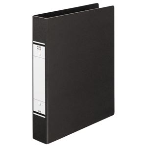 （まとめ） TANOSEE Oリングファイル（紙表紙） A4タテ 2穴 320枚収容 背幅52mm 黒 1冊 【×20セット】[21]