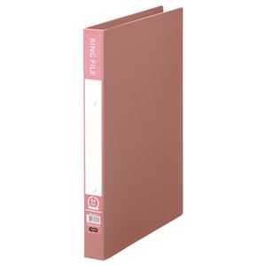 （まとめ） TANOSEE リングファイル（再生PP表紙） A4タテ 2穴 200枚収容 背幅30mm ピンク 1冊 【×20セット】[21]