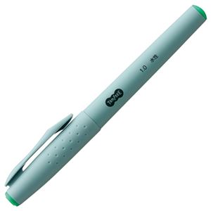 （まとめ） TANOSEE 水性サインペン 1.0 緑 1本 【×60セット】[21]