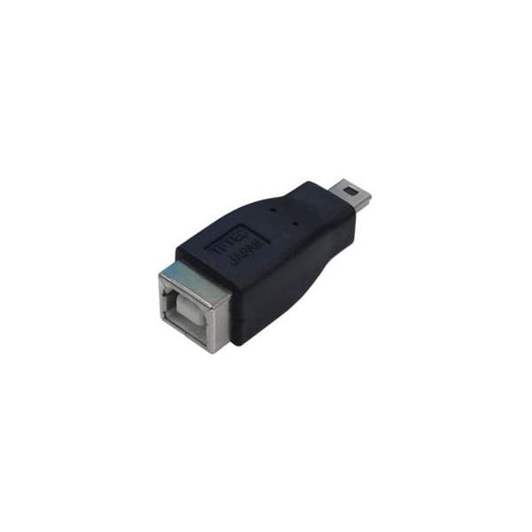 (まとめ)変換名人 変換プラグ USB B(メス)→miniUSB(オス) USBBB-M5A【×10セット】[21]
