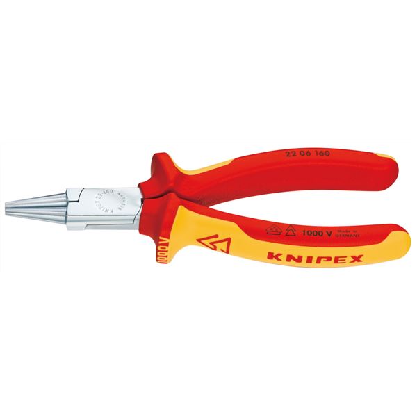 KNIPEX クニペックス 2206-160 絶縁 丸ペンチ 1000V 工具 ツール DIY 作業工具 道具[21]