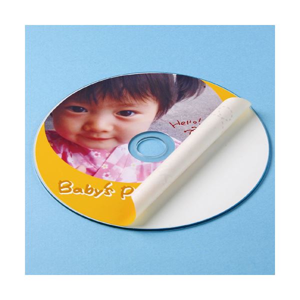 （まとめ）サンワサプライ インクジェットDVD／CDラベル（内径24mm・マット） LB-CDR002N【×10セット】[21]
