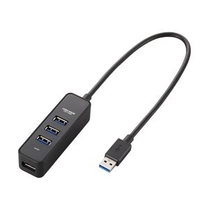 エレコム USB3.0ハブ/マグネット付/バスパワー専用/4ポート/ブラック U3H-T405BBK[21]