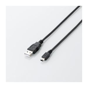 (まとめ)エレコム エコUSB2.0ケーブル(mini-Bタイプ) U2C-JM05BK【×10セット】[21]