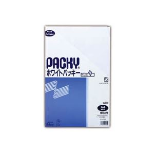 ピース ホワイトパッキー 角2 テープ付80g/m2 〒枠なし 895 1セット(140枚：7枚×20パック)[21]