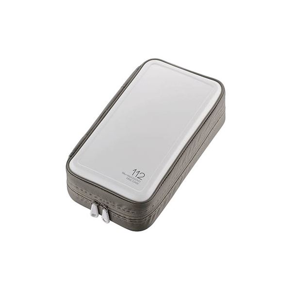 （まとめ） エレコム CD/DVD/Blu-rayケース/セミハード/ファスナー付/112枚収納/ホワイト CCD-HB112WH 【×2セット】[21]
