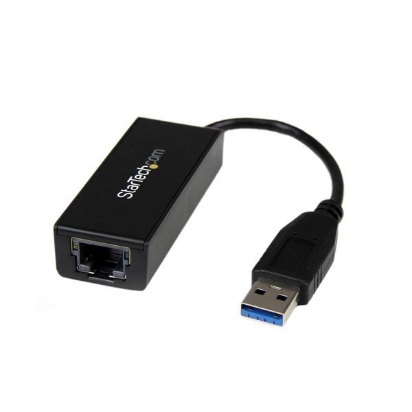 (まとめ) StarTechUSB3.0-Gigabit Ethernet ローカルエリアネットワークアダプター 10・100・1000Mbps相応う 黒いこと USB31000S1個 【×5書き割り】[21]