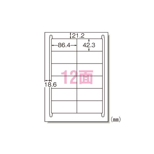 マルチプリンタラベル 12面 100入り 31504[21]