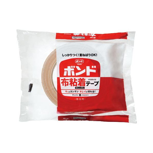 （まとめ）コニシ 布粘着テープ VF050N-50 50mm×25m #05000 1セット（30巻） 【×3セット】[21]