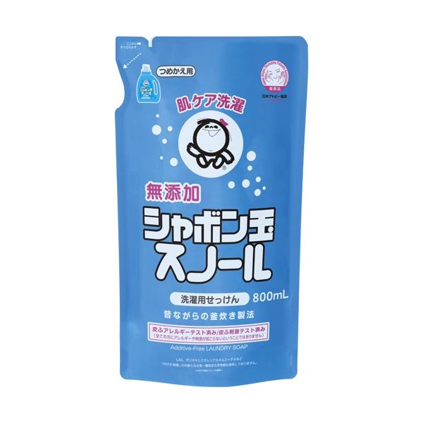 (まとめ) シャボン玉石けん シャボン玉 スノール詰替用 800ml 1パック 【×10セット】[21]