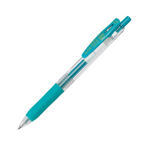 (まとめ) ゼブラ ゲルインクボールペン サラサゼムクリップ 0.7粍 青色緑であること JJB15-BG 1本  【×100仕掛ける】[21] その他-文房具・事務用品-筆記具