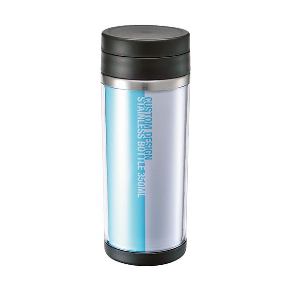 取り替えっこワークス カスタムデザインステンレスボトル 350ml 黒いこと TS-0888-009 1箱(40個)[21]