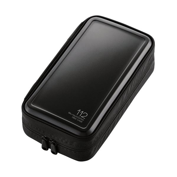 （まとめ）エレコム Blu-ray・CD・DVD対応ファスナーケース 112枚収納 ブラック CCD-HB112BK 1個【×5セット】[21]