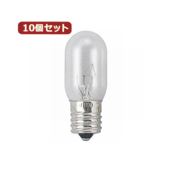 （まとめ）YAZAWA 10個セット ナツメ球15Wクリア口金E17 T221715CX10【×2セット】[21]