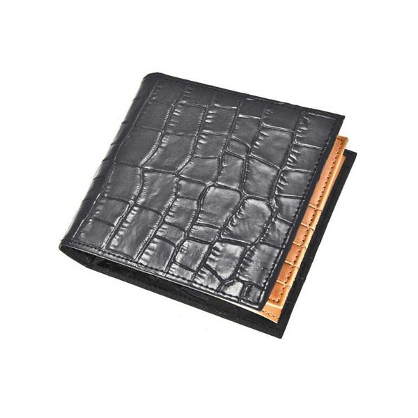J.HARRISON 牛革（床革）クロコ型押し・折札、カード、コイン入れ付財布 jwt-008[21]