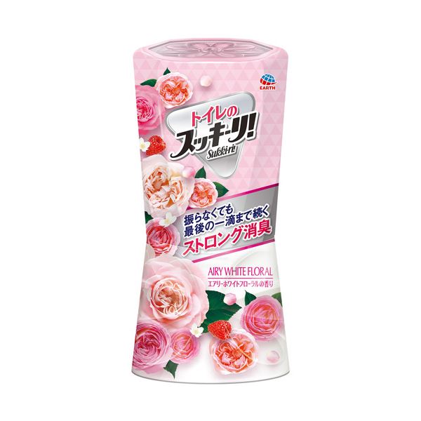 （まとめ）アース製薬 トイレのスッキーリ！エアリーホワイトフローラル 400ml 1セット（3個）【×5セット】[21]