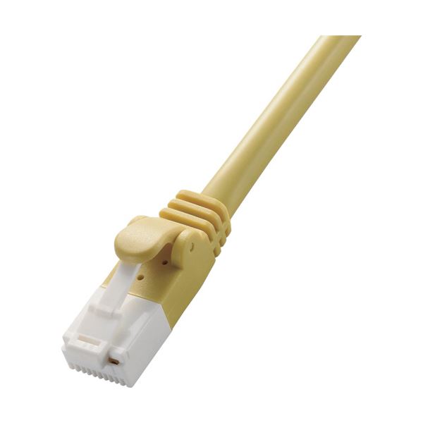 (まとめ) エレコム Cat5e対応ツメ折れ防止LANケーブル イエロー 1m LD-CTT／Y1／RS 1本 【×30セット】[21]