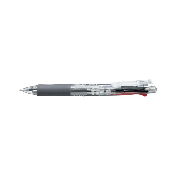 （まとめ） ゼブラ クリップオンマルチ 4色ボールペン0.7mm（黒・赤・青・緑）+シャープ0.5mm 透明 【×10セット】[21]