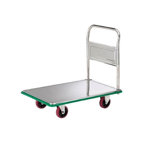 TRUSCO オールSUS製運搬車 固定式 915×615mm 省音ウレタン車 SUS-302NU 1台 組立品[21]