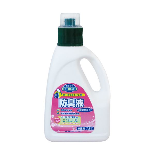 アロン化成 携帯型室内用便器用防臭液大電気容量 色消し手合い 1.8L 533-209 1仕掛ける（6本）[21] 消臭剤・芳香剤-日用品雑貨・文房具・手芸